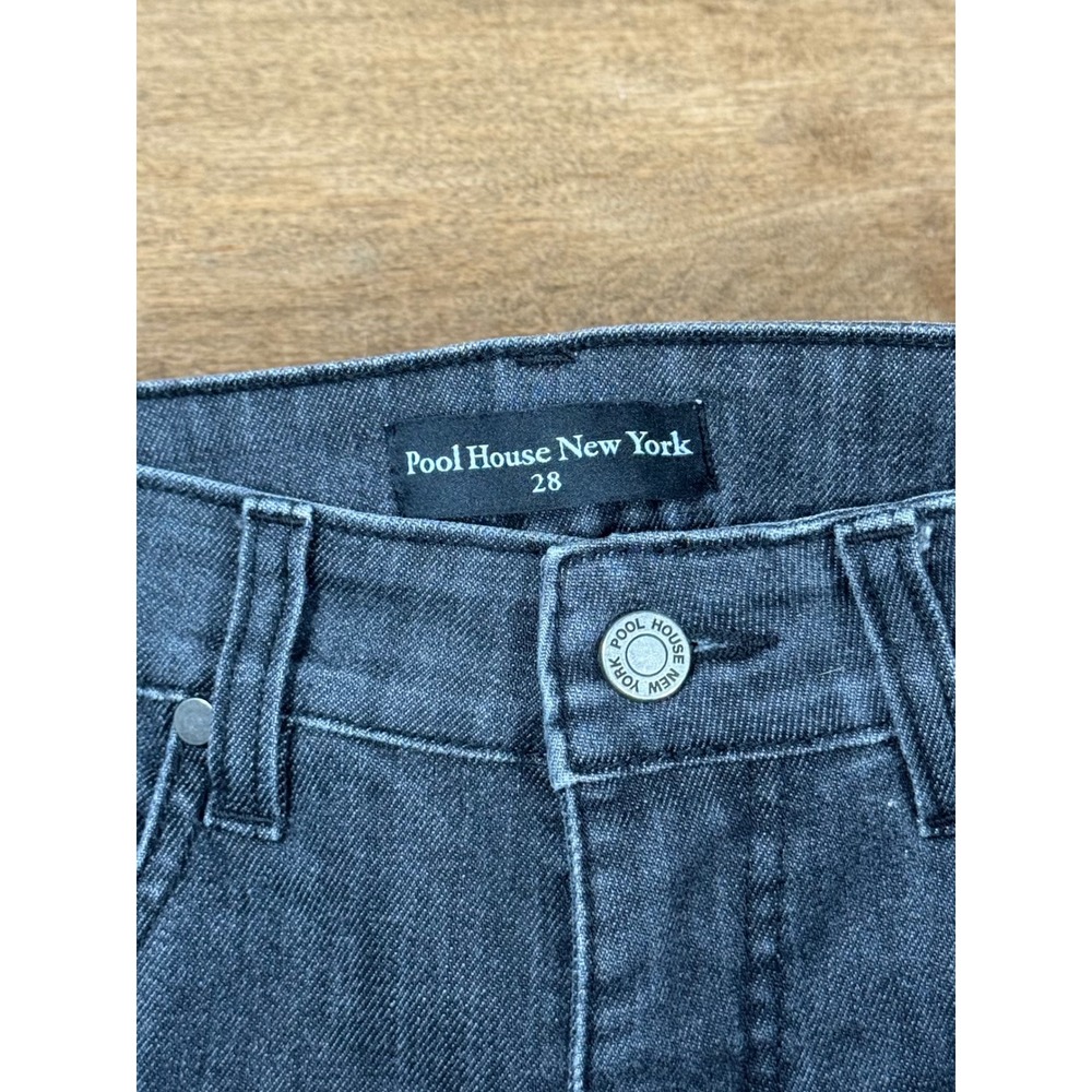 Pool House New York Toluca Dad Jeans II‎ Black Wide Leg Flare Mens 28 Streetwear - Picture 5 of 6
